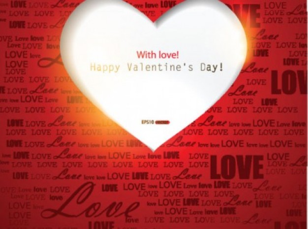 Valentine Day heart Romance and love words background about Greeting card Geoffrey Chaucer